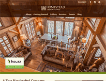 Tablet Screenshot of homesteadtimberframes.com